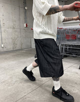 ワイドハーフストリングデニムショートパンツ / No.9607 Z wide half string denim SHORTS