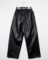 レザーストリングワイドパンツ/Leather String Wide Pants (2color)