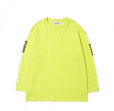 "psln" 長袖Tシャツ ライム/ "psln" long sleeve lime (4437309685878)