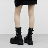 Buckle Platform Boots on Key