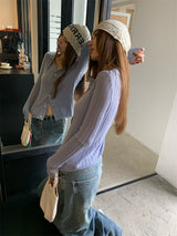 All-round knit cardigan