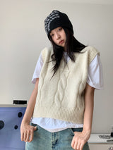 Quattro wool knit vest