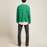 ２WAYジップアップワッフルカーディガン/DAMP 2-WAY ZIP-UP WAFFLE CARDIGAN_GREEN