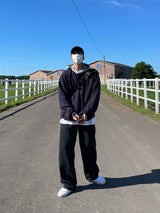 カバーツートンルーズフィットフーディ―/COVER TWO TONE LOOSEFIT HOODY