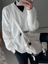 MJ Overfit Masion V Neck Knit (6color) (4638421876854)