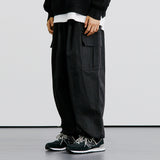 ナイロン2WAYワイドカーブフィットカーゴパンツ / NYLON 2WAY WIDE CURVE FIT CARGO PANTS BLACK