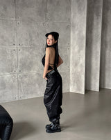 Block Soft Backless Sleeveless