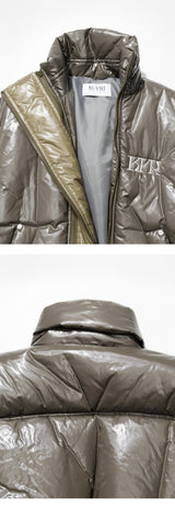 Unisex Zipped Duck Down Padding (Olive Khaki)