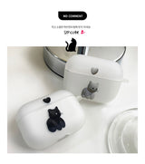Heart cat AirPods Case_matt