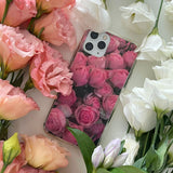 ピンクローズアイフォンケース(ジェリーハード)/[jellhard case] pink rose