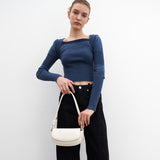 KNOTTED FLAP BAG_IVORY