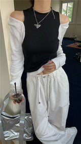 オレオ オープン ショルダー ニット トップ / Oreo open shoulder knit top