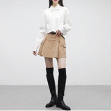 Weevil cargo pleated skirt