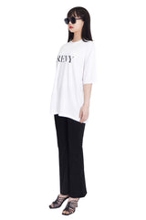 セリフロゴオーバーフィットラッシュショートスリーブTシャツ/serif logo overfit rash short sleeve T-shirt (white)