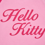 Sanrio HELLO KITTY レターリングラグランロングスリーブTシャツ