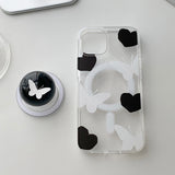 Black Butterfly Magsafe Phone Case Bead Tok Set