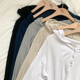 [Bellide made] Chalang snap ribbed T-shirt