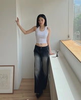 エージェントブラックブルーパンツ/no.1790 Agent Black Blue Pants