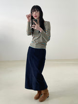 Remember corduroy long skirt 