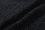 ケーブルニットロゴマフラー/CABLE KNIT LOGO MUFFLER_NAVY