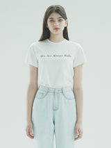 レタリングTシャツ / T1008 LETTERING T-SHIRT_WHITE