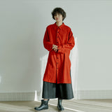 リネンロングシャツ / unisex linen long shirts red