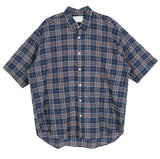 No.0305 S linen check half SHIRT (3color)