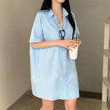 [Bellide made/Short, Long] キャンディ半袖シャツドレス
