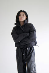 ストリングクロップダウン/String crop padding (3color)
