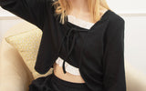 lace cardigan t-shirt black (6688676315254)