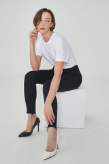 ウェストスリットスキニージーンズ/WAIST SLIT BLACK SKINNY JEAN [6803]