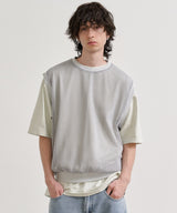 LAYERED MESH VEST (BLACK/GRAY)