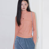 CURVE HIGH NECK LONG SLEEVE_ORANGE