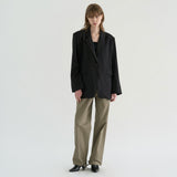 テーラードリネンジャケット / TAILORED LINEN JACKET, BLACK