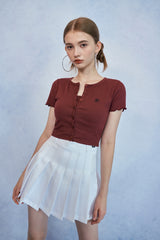 HIDE Tube Top Cardigan (Wine) (6570970349686)