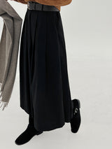 クリーンベルトロングスカート/Clean belt long skirt (2color)