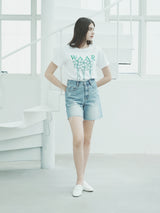 ダメージデニムショート / W1012 DAMAGE DENIM SHORT