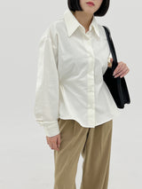 ウエストボタンシャツ / Waist button shirt (4color)