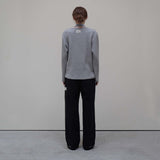 Gray Waffle Button Tee