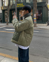 リィドゥズカラーネックキルティングダッフルジャケット/liddes collar-neck quilting duffle jacket 2color