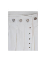 [pepe]cotton pleated wrap skirt (white)