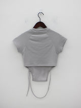 レグランストリングクロップTシャツ / Reglan String Crop T-shirt (4color)