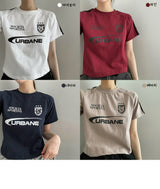 ヴェインラインクロップド半袖Tシャツ / Vaneline Cropped Short-Sleeved T-Shirt