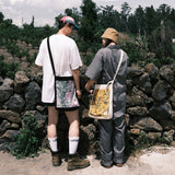[Patchwork Canvas Bag] Banana Leaves - Mustard (6625180418166)