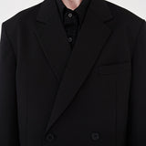 RELAXED DOUBLE JACKET (BLACK)