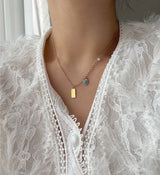 hte パールカラーハートターコイズゲストルックアセントネックレス/hte Pearl Color Heart Turquoise Guest Look Accent Necklace