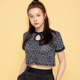 レオパードバーンアウトT / LEOPARD BURN-OUT TEE (NAVY)
