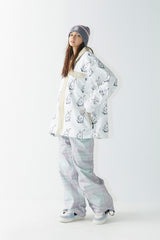 BEARRABBIT カラーフリースシャツ / BSR2223FWJK106 BEARRABBIT COLLAR FLEECE SHIRT WHITE