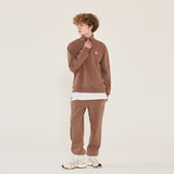シグネチャーロゴハーフジップアップスウェットシャツ/SIGNATURE LOGO HALF ZIPUP SWEATSHIRTS COCOA BROWN (6699006099574)