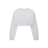 バタフライクロップスウェットシャツ/0 8 butterfly crop sweat shirt - GREY